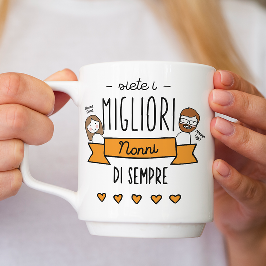 Siete i migliori nonni - Tazza mug - personalizzata con nomi