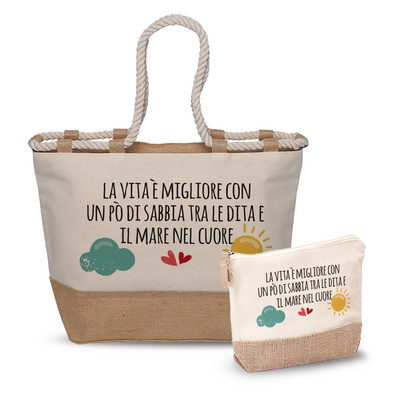 Il mare nel cuore - Combo: Borsa mare + Pochette