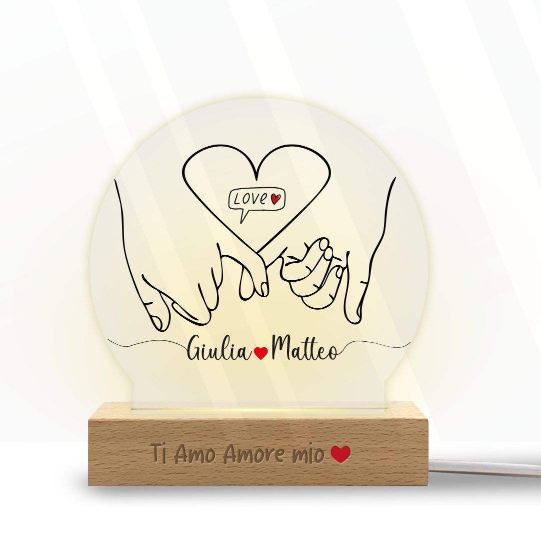 Love - Lampada - Plexiglass personalizzata con nomi