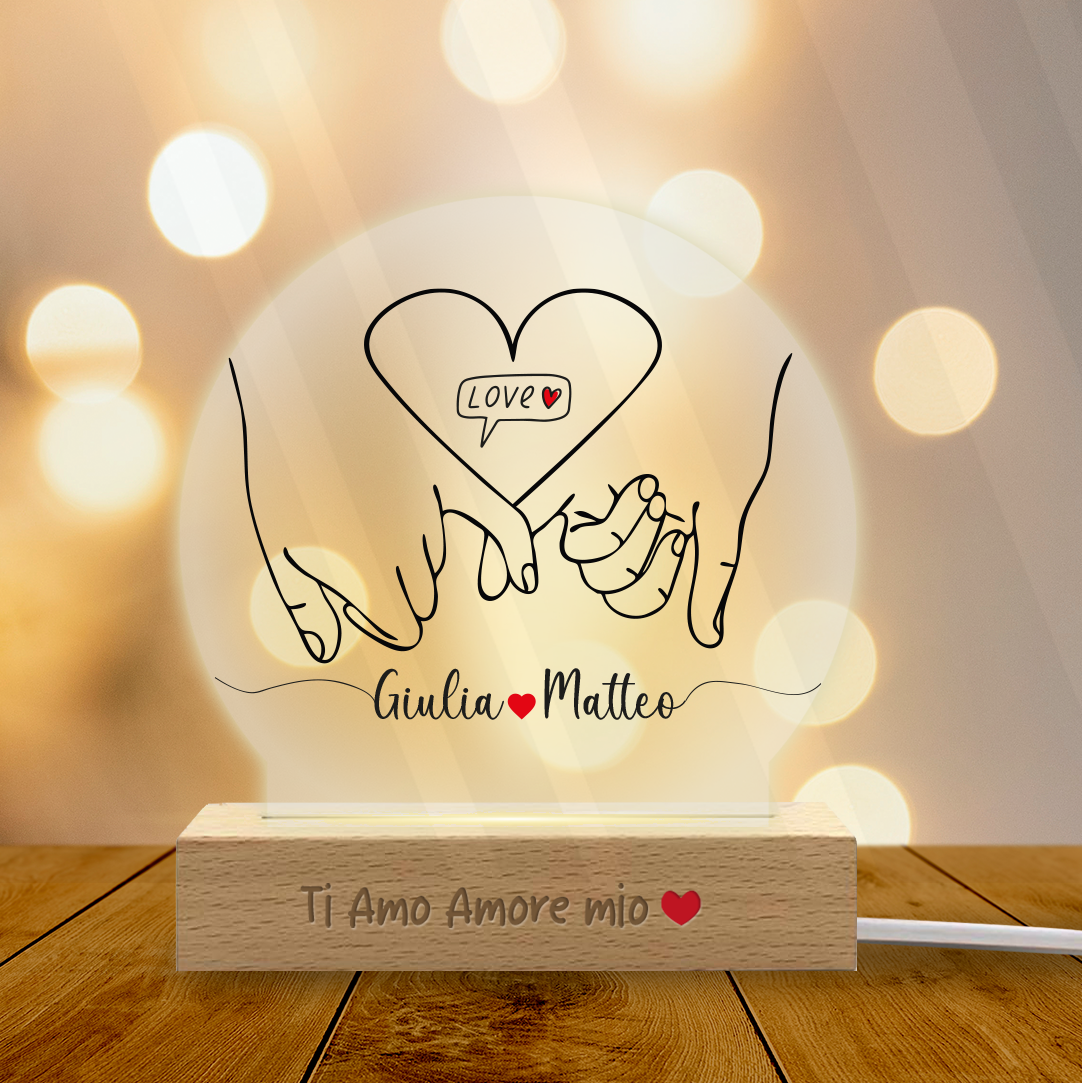 Love - Lampada - Plexiglass personalizzata con nomi