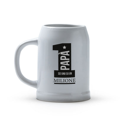Papà sei uno su un milione - Caraffa in ceramica