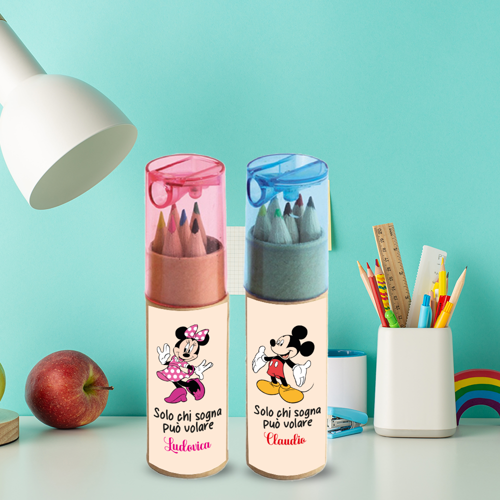 Baby Love - Set Pastelli 4 Pz - personalizzati con nomi