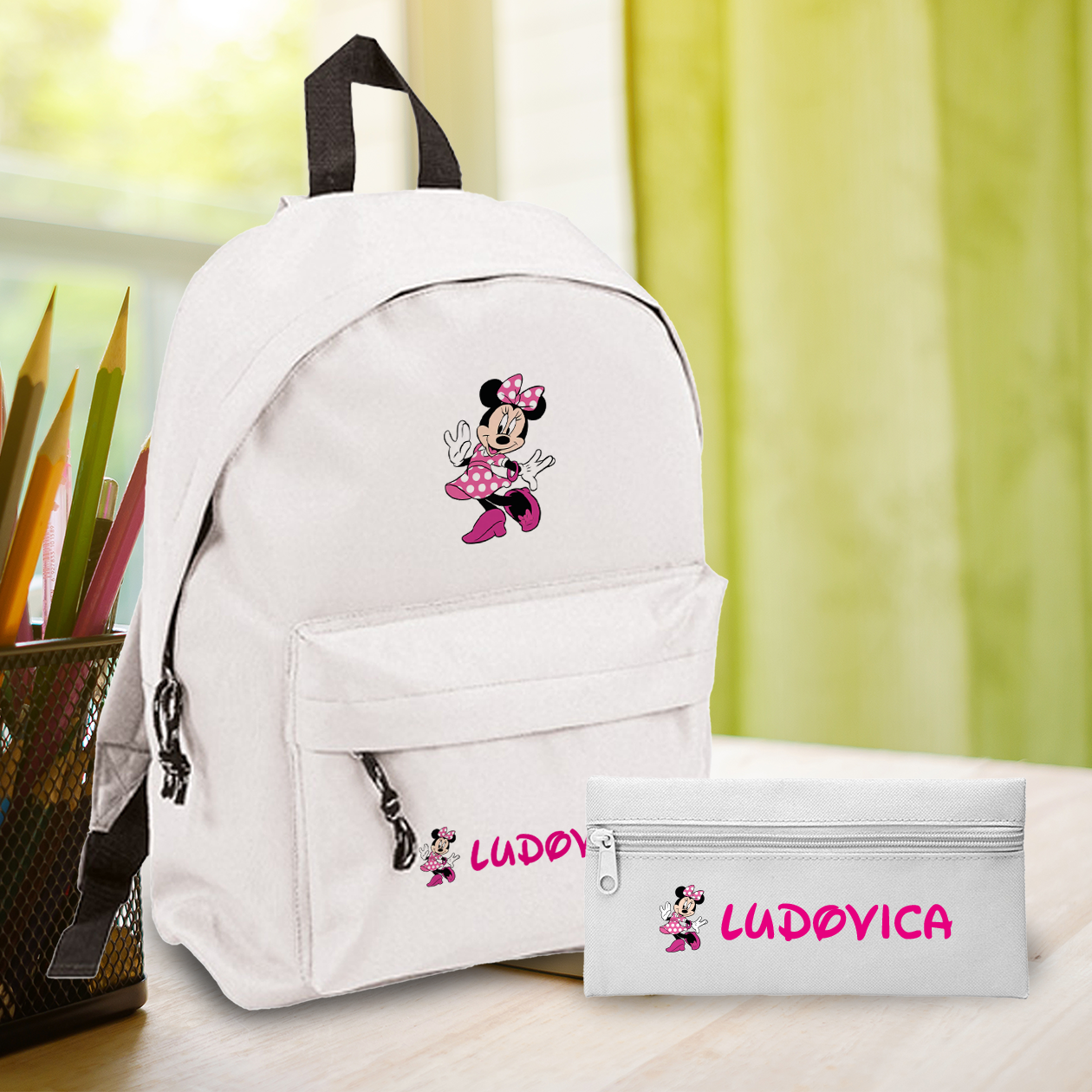 Baby Girl - Zaino + Portapenne - personalizzati con nome