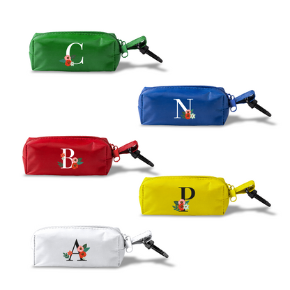 Flowers Iniziali - Set da 5 - Astuccio In Rpet personalizzati con iniziali