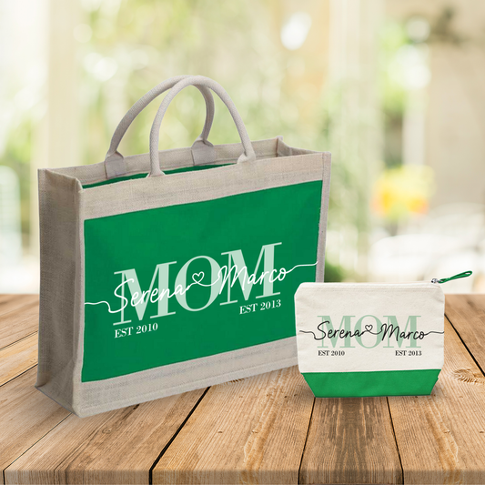 Mom and children - Combo: Borsa mare + Pochette - personalizzata