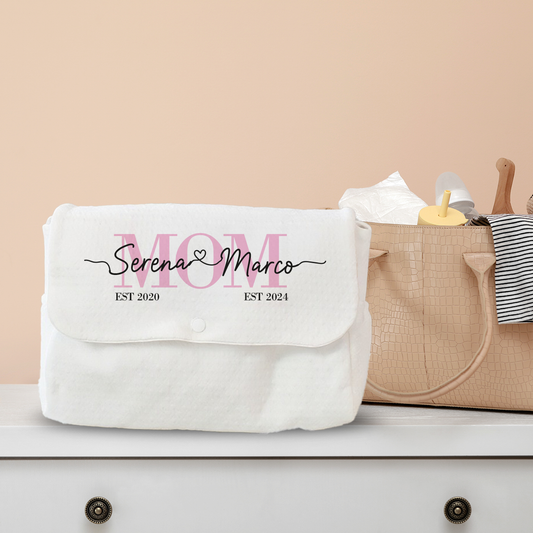 Mon - Borsa Fasciatoio per Neonato - personalizzata con nomi e date