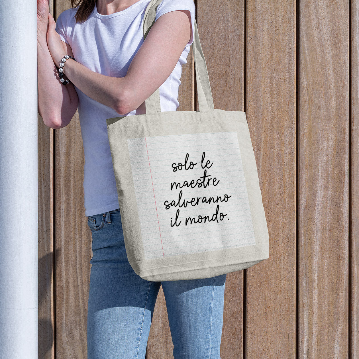 Solo le maestre salveranno il mondo - Borsa Mare - idea regalo maestra