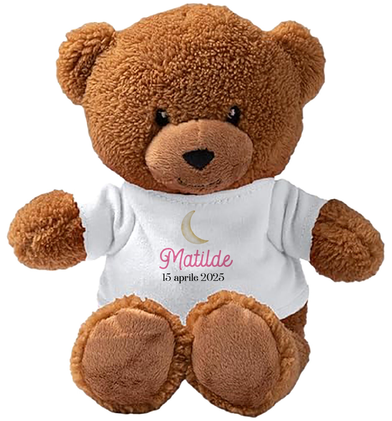 Girl Moon - Teddy - Orsacchiotto di Peluche con Maglietta Personalizzata
