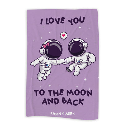 To the moon and back - plaid in pile - personalizzato con nomi