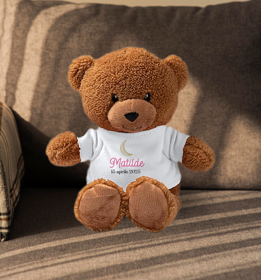 Girl Moon - Teddy - Orsacchiotto di Peluche con Maglietta Personalizzata