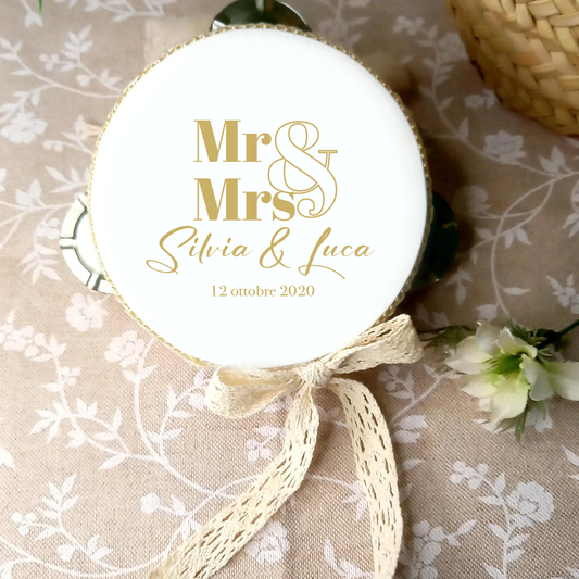 Mr & Mrs - Set da 10 Tamburelli - personalizzati