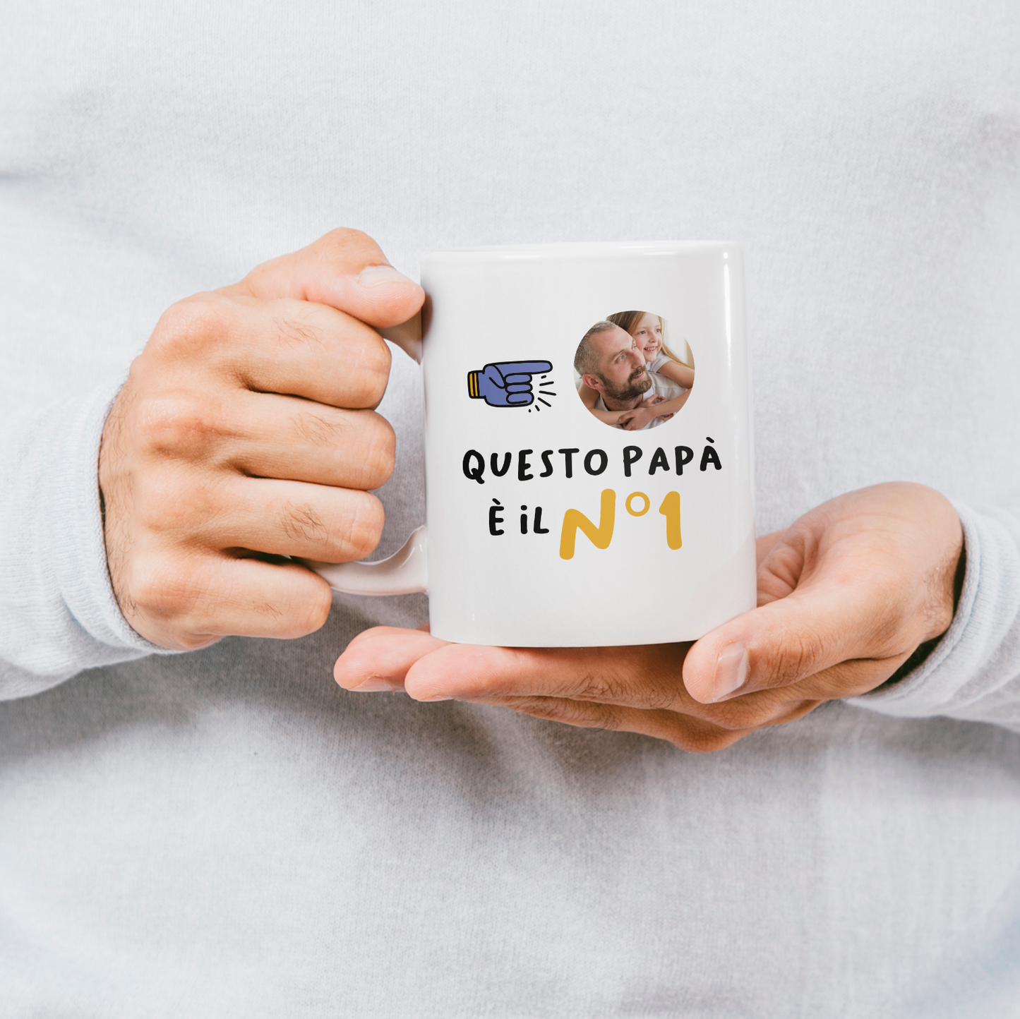 Questo papà è il n 1 - Tazza mug - personalizzata con foto