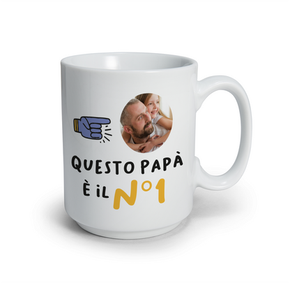 Questo papà è il n 1 - Tazza mug - personalizzata con foto