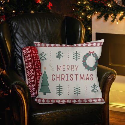 Merry Christmas green - Cuscino Personalizzato - idea regalo Natale