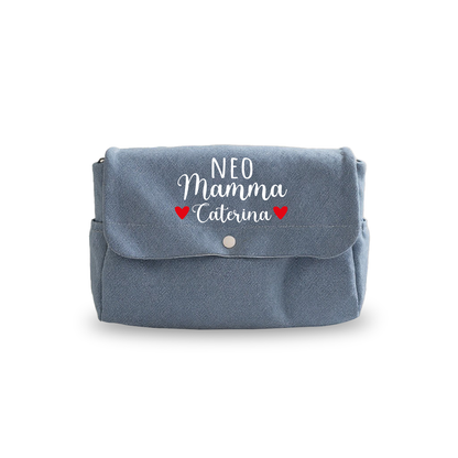 Neo mamma - Borsa Fasciatoio per Neonato - personalizzata con nome