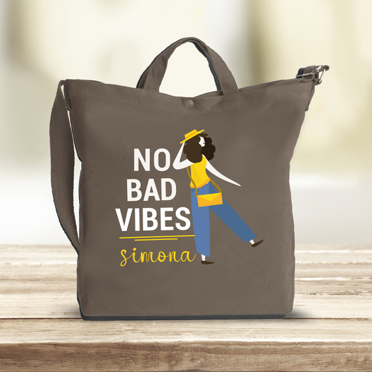 No bad vibes - Borsa da Donna in Tela - personalizzato con nome