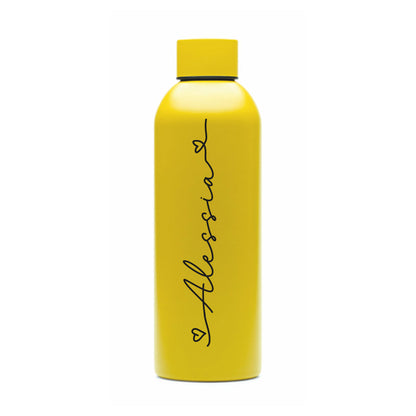Elegant Heart Name - Borraccia Ecosostenibile personalizzata con nome