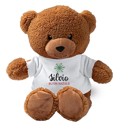 Ice Christmas - Teddy - Orsacchiotto di Peluche con Maglietta Personalizzata