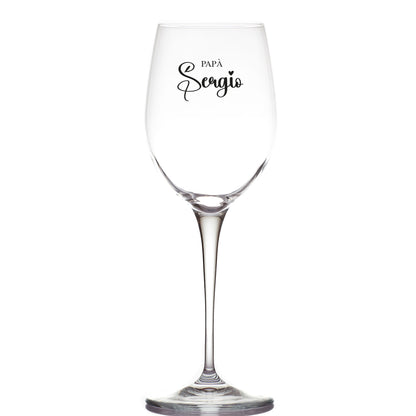 Papà name - Calice Bicchiere da Vino - personalizzato con nome