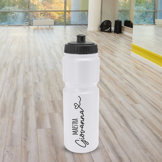 Name heart maestra - Borraccia in PE 840ml. - personalizzata con nome