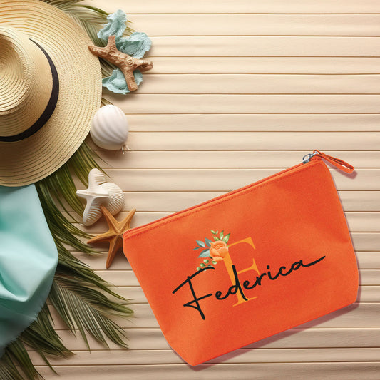 Orange Name - Pochette personalizzata con nome