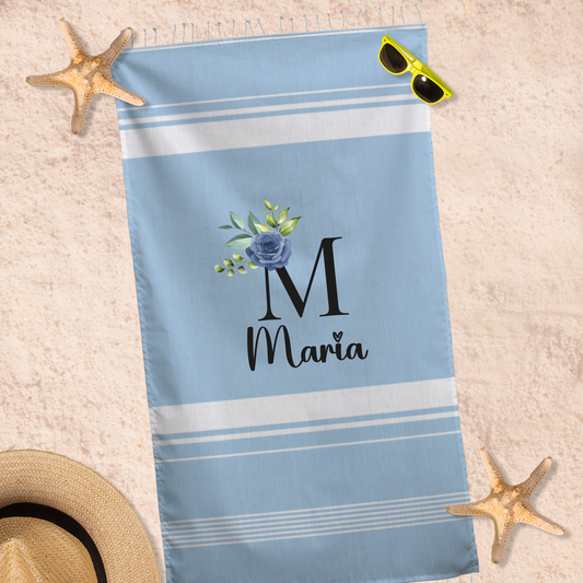 Flower - Telo Mare personalizzata con nome