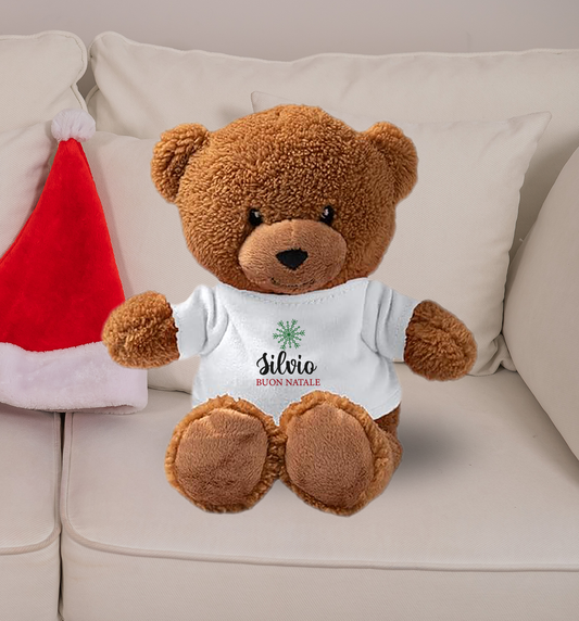 Ice Christmas - Teddy - Orsacchiotto di Peluche con Maglietta Personalizzata