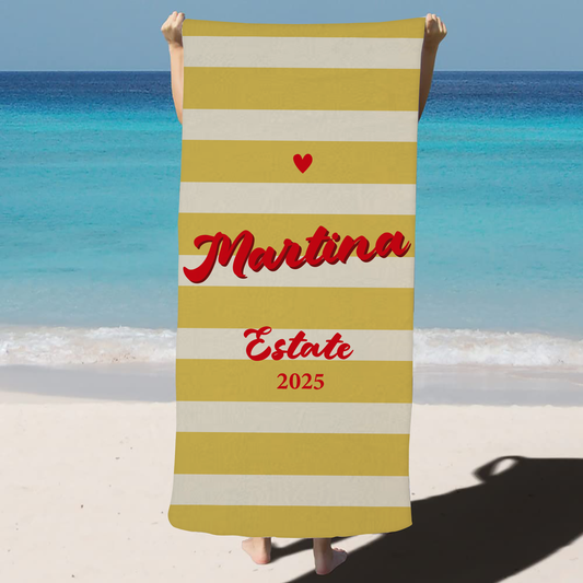 Estate - Telo Mare - personalizzato con nome e data