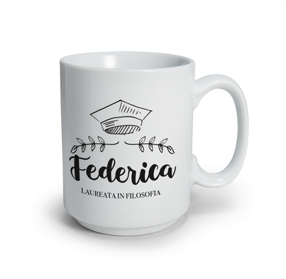 Laureata in... - Tazza mug - personalizzata