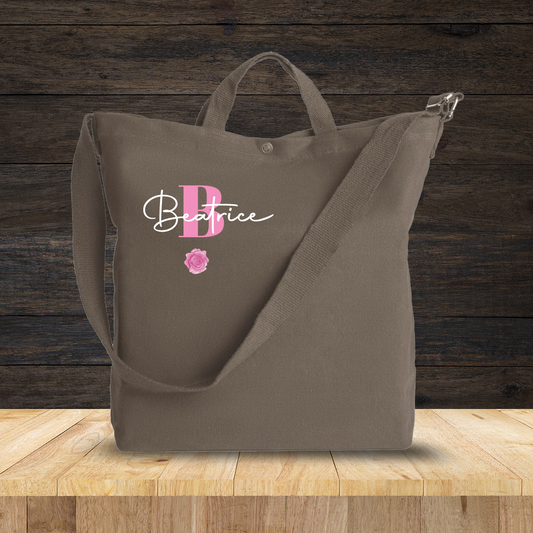 Name pink - Borsa da Donna in Tela - personalizzato con nome