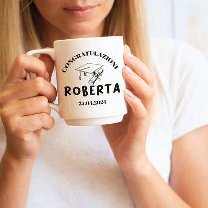 Congratulazioni laureata/o - Tazza mug - personalizzata
