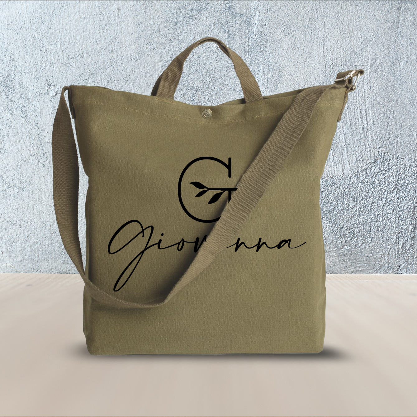 Minimal name - Borsa da Donna in Tela - personalizzato con nome