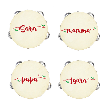 Red Name - Set da 10 Tamburelli - personalizzati
