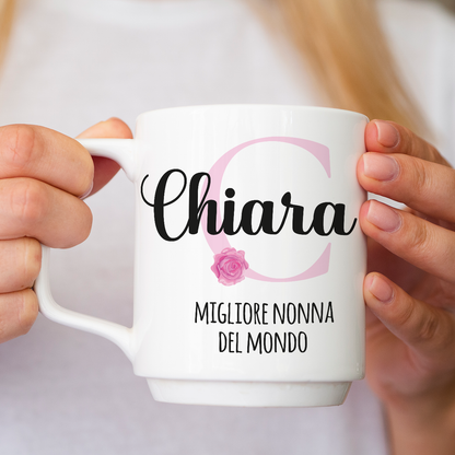 Migliore nonna del mondo - Tazza mug - personalizzata con nome