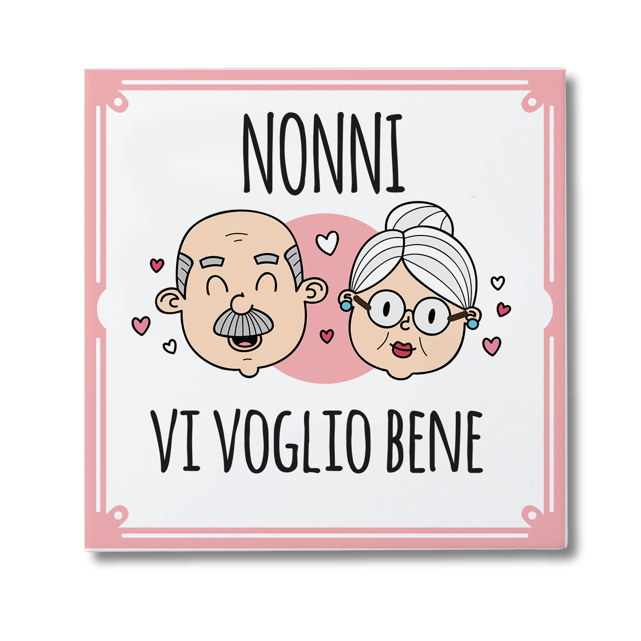 Nonni vi voglio bene - Mattonella in Ceramica