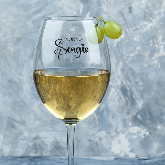 Nonno name - Calice Bicchiere da Vino - personalizzato con nome