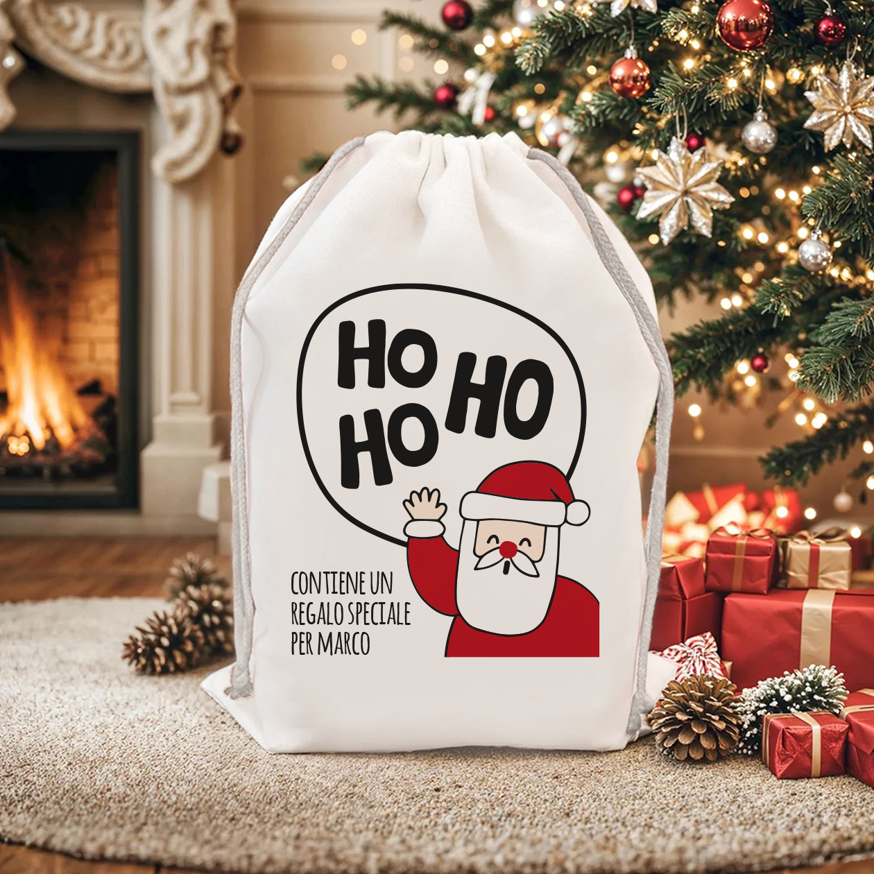 Contiene un regalo speciale - Sacchetto personalizzato con nome