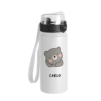Bear name - Borraccia termica da 550 ml - personalizzata con nome
