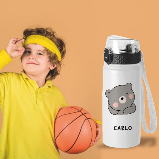 Bear name - Borraccia termica da 550 ml - personalizzata con nome