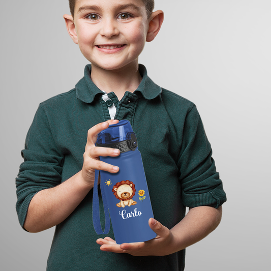 Baby Lyon - Borraccia termica da 550 ml - personalizzata con nome