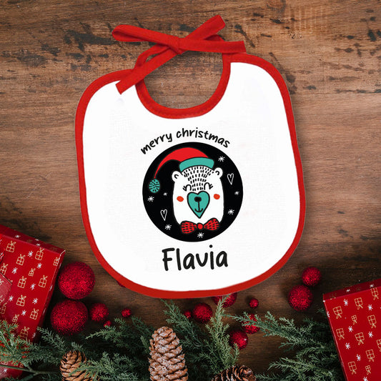 Merry Christmas - Bavetto - personalizzato con nome