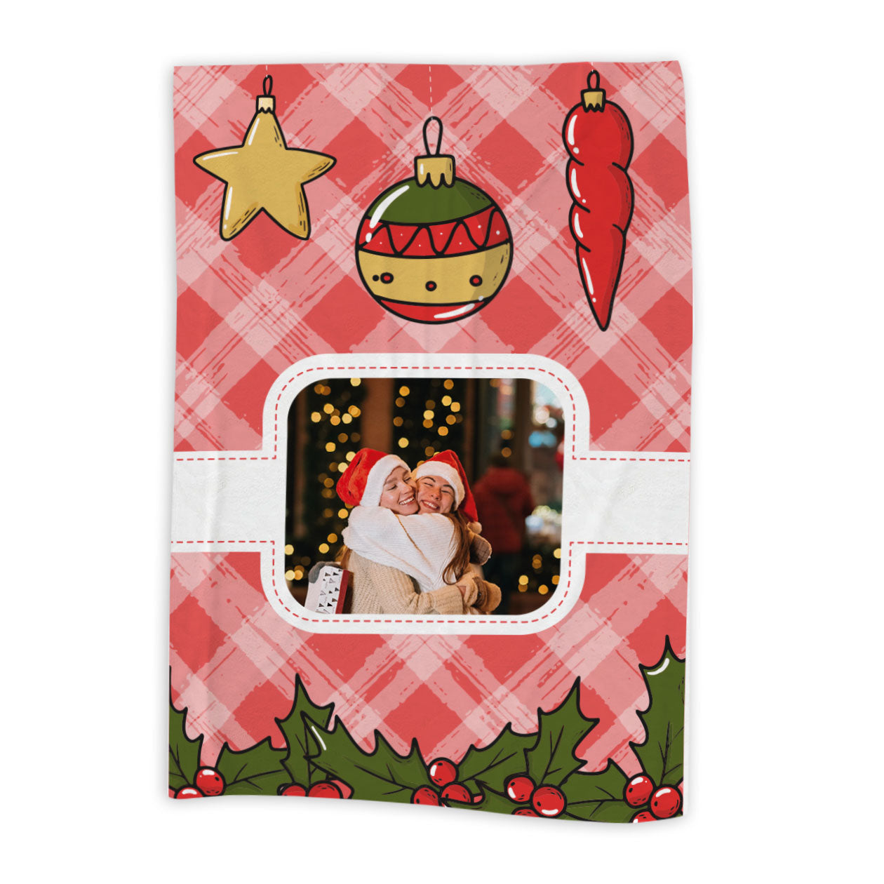 Christmas Gift - Plaid, coperta Natalizia Idea Regalo Natale - personalizzato con foto