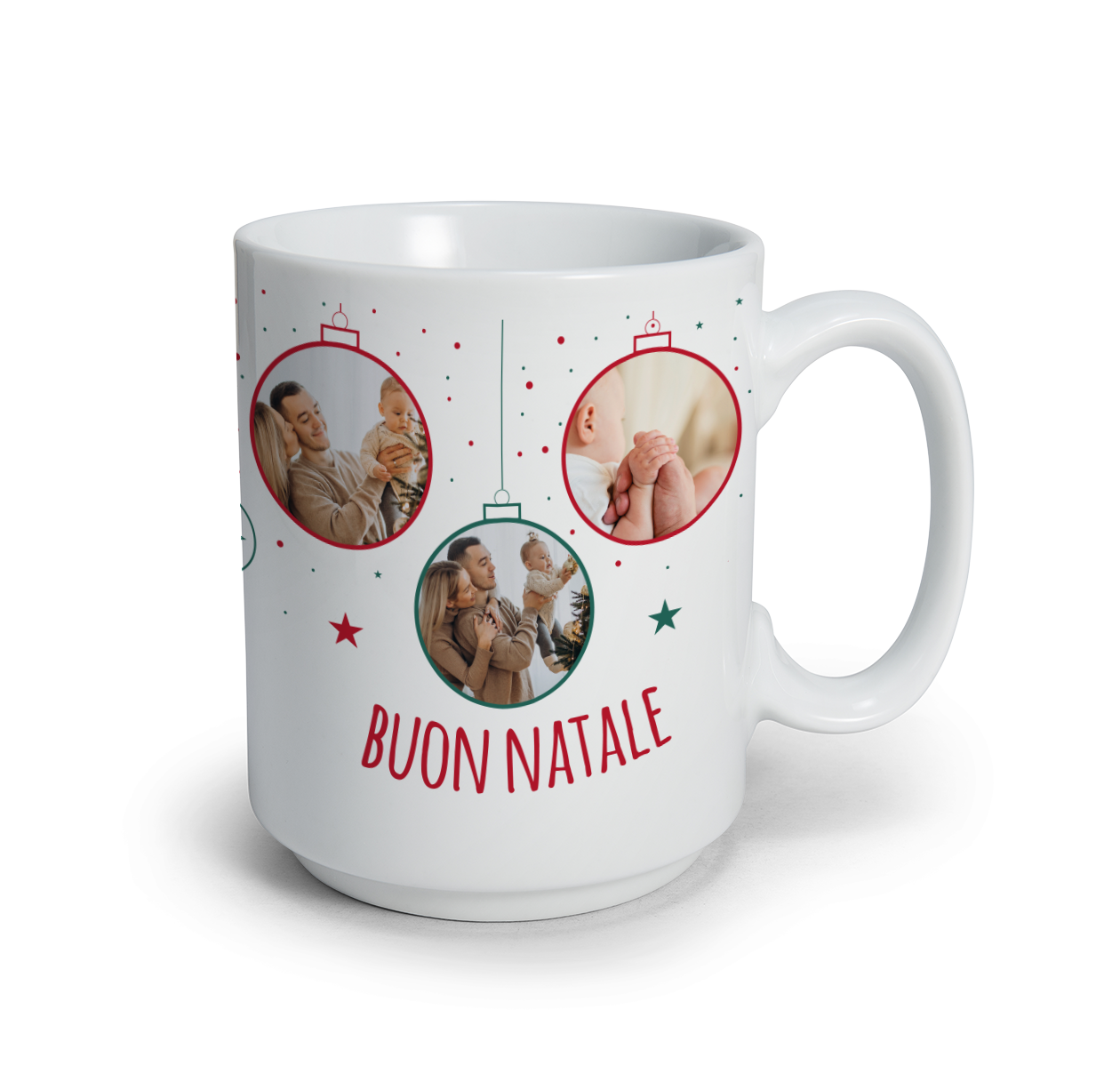 Buon Natale - Tazza mug - idea regalo Natale - personalizzata con foto