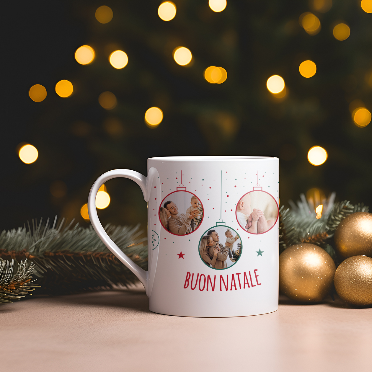 Buon Natale - Tazza mug - idea regalo Natale - personalizzata con foto