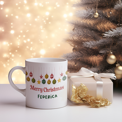 Decorazioni Natalizie - Tazza mug - idea regalo Natale - personalizzata con nome