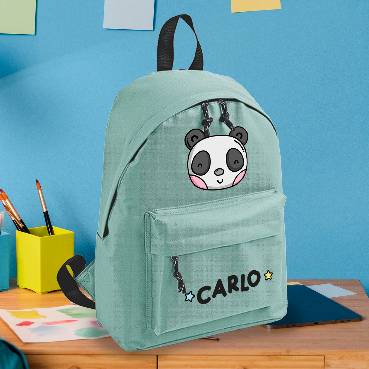 Baby panda - zaino scuola - personalizzato con nome