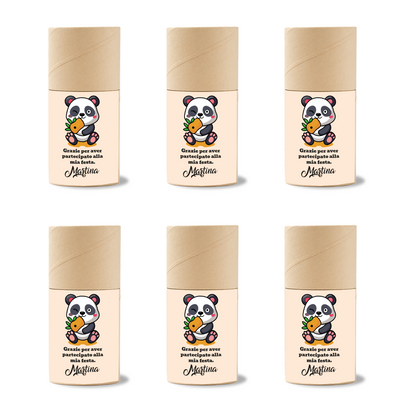 La mia festa - Set 6 pezzi Da Disegno In Legno personalizzati con nomi