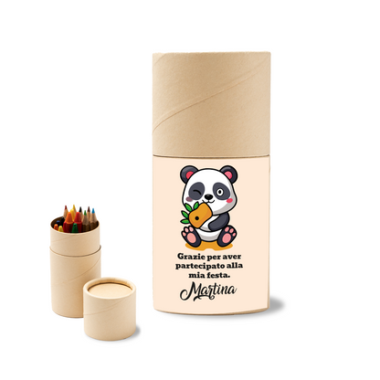 La mia festa - Set 6 pezzi Da Disegno In Legno personalizzati con nomi