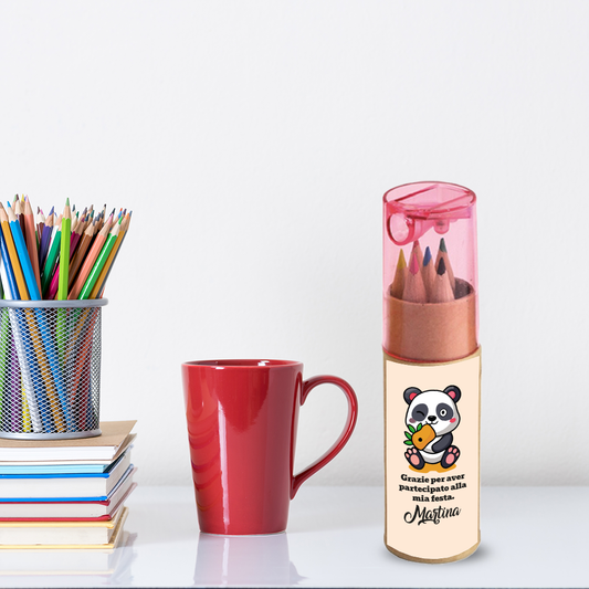 Party Panda - Set Pastelli 4 Pz - personalizzati con nome