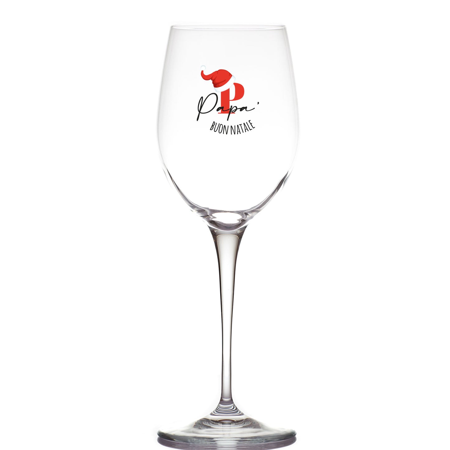 Buon Natale - Calice Bicchiere da Vino - personalizzato con nome